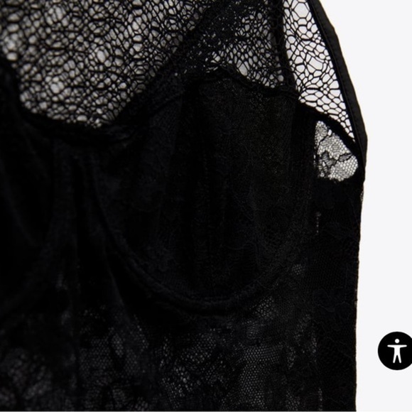 Zara Black Lace Bodysuit - Picture 7 of 10